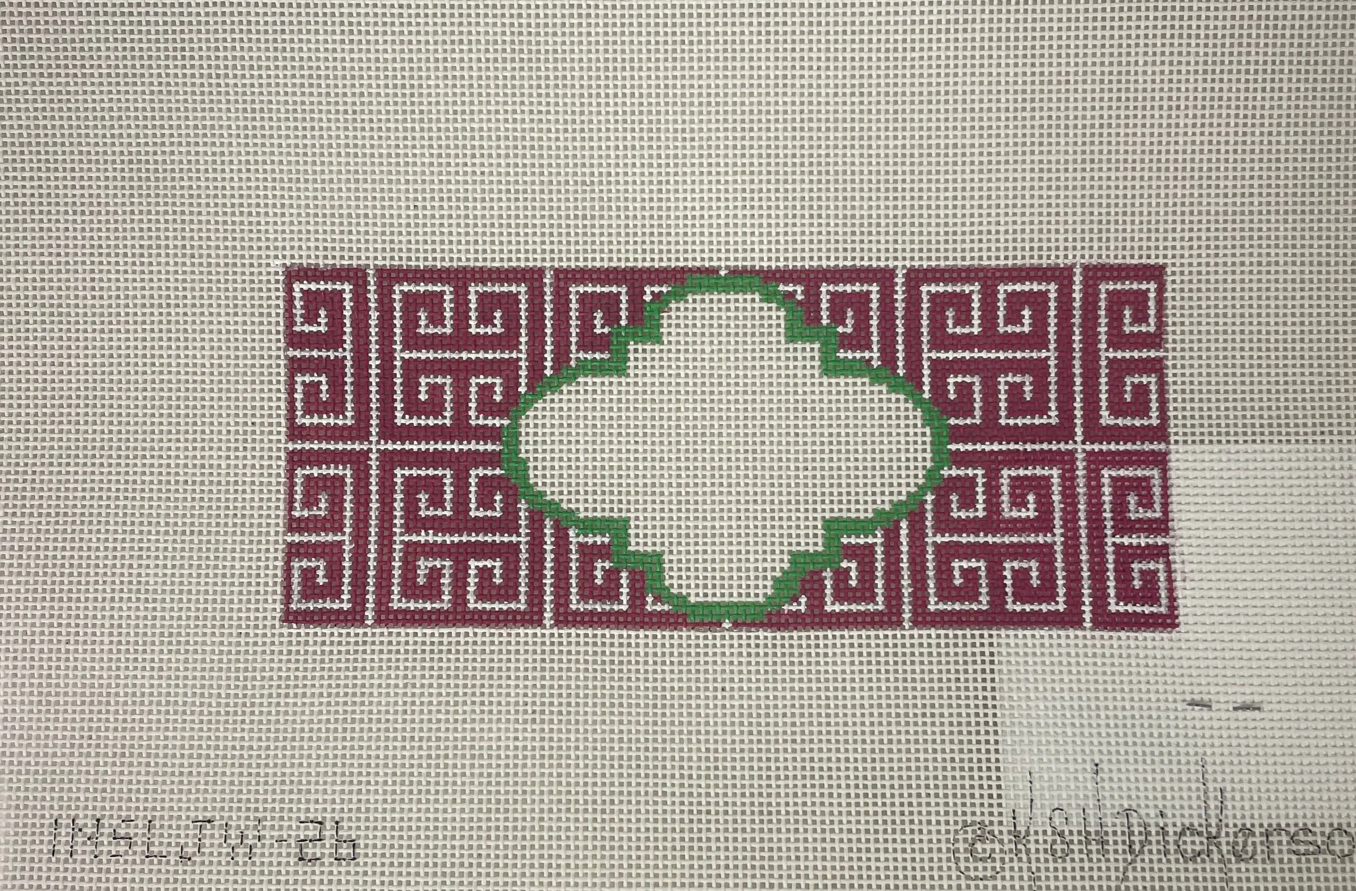 * Kate Dickerson INSLJW-26 Pink/ Green Greek Key Insert