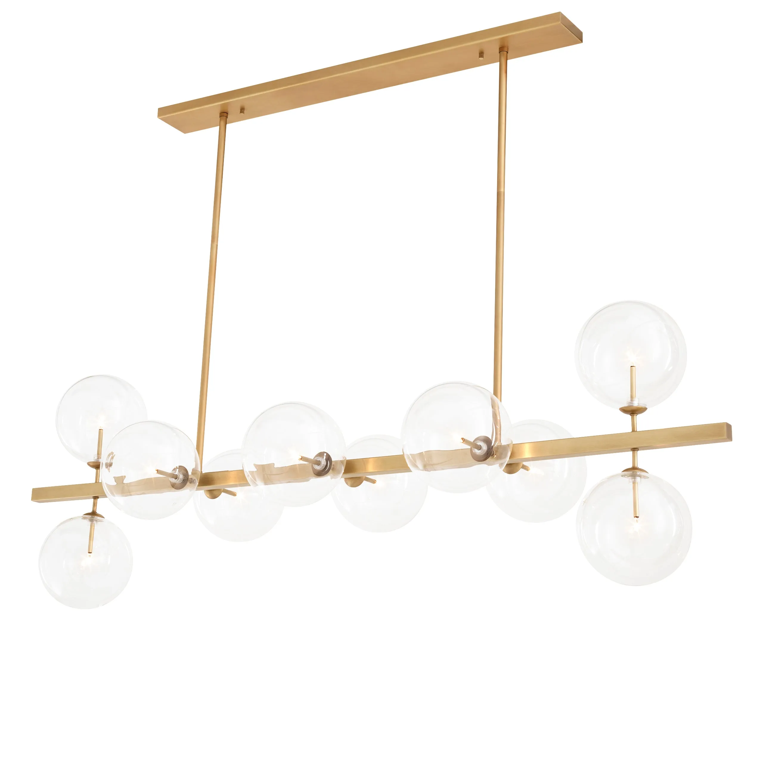 112078UL - Chandelier Largo antique brass finish