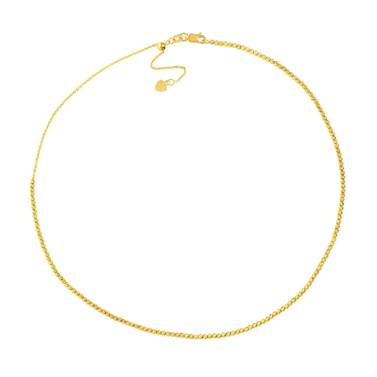 14K Gold Beaded Choker