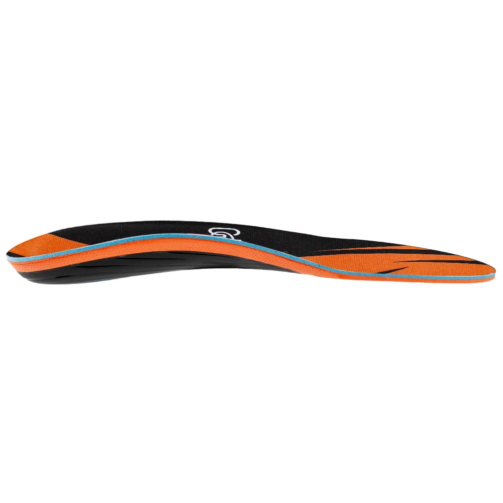 【2 Pairs】Plantar Fasciitis Insoles for Heavy Duty Support, High Arch Orthotic Inserts, 240 lbs, Orange