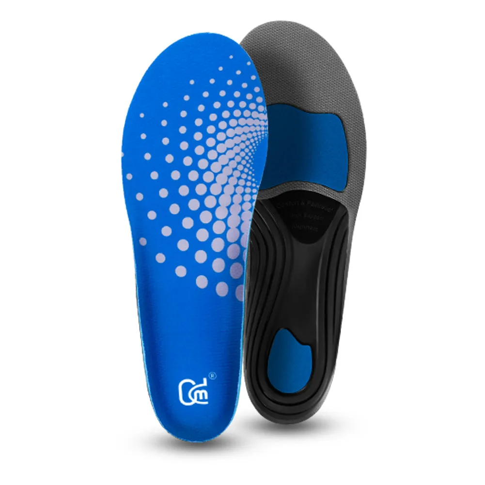 【2 Pairs】Plantar Fasciitis Insoles for High Arch Orthotic Inserts, 240 lbs Heavy Duty Support, Blue