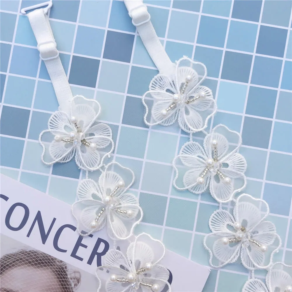 3D Flower Beaded Bra Strap