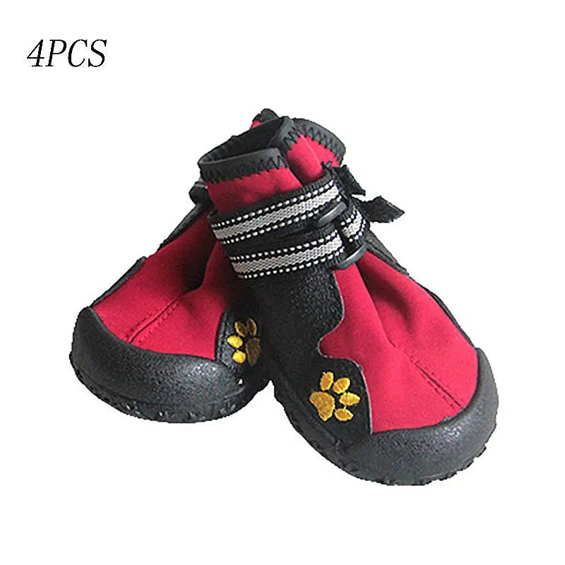 4PCS/set Sport Dog Shoes For Large Dogs Pet Outdoor Rain Boots Non Slip Puppy Running Sneakers Waterpoof Boots Pet Accessories