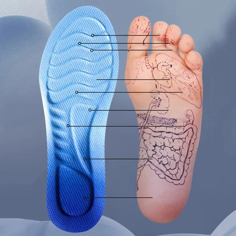 5D Sports Insoles for Shoes PU Soft Running Insole for Feet Breathable Shock Absorption Shoe Sole Arch Support Orthopedic Insert
