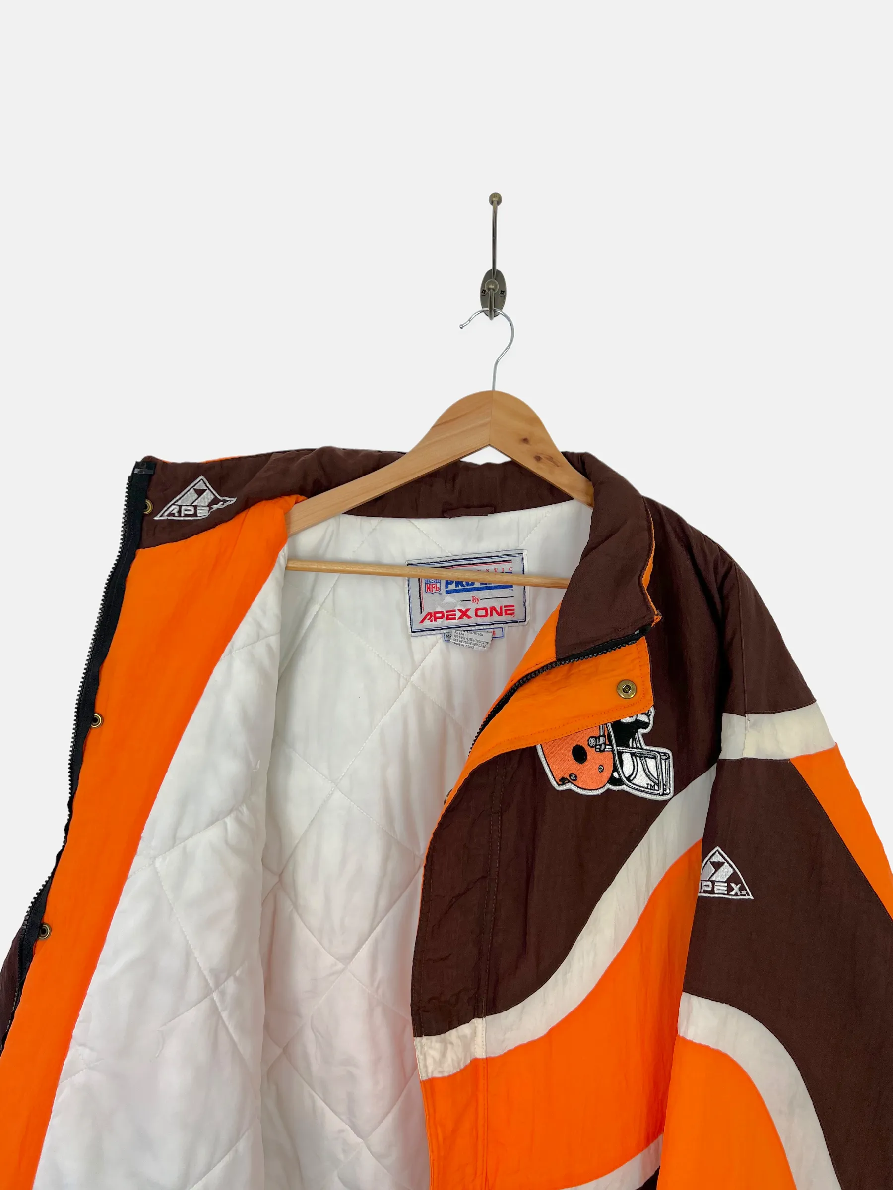 90's Cleveland Browns NFL Embroidered Vintage Puffer Jacket Size XL
