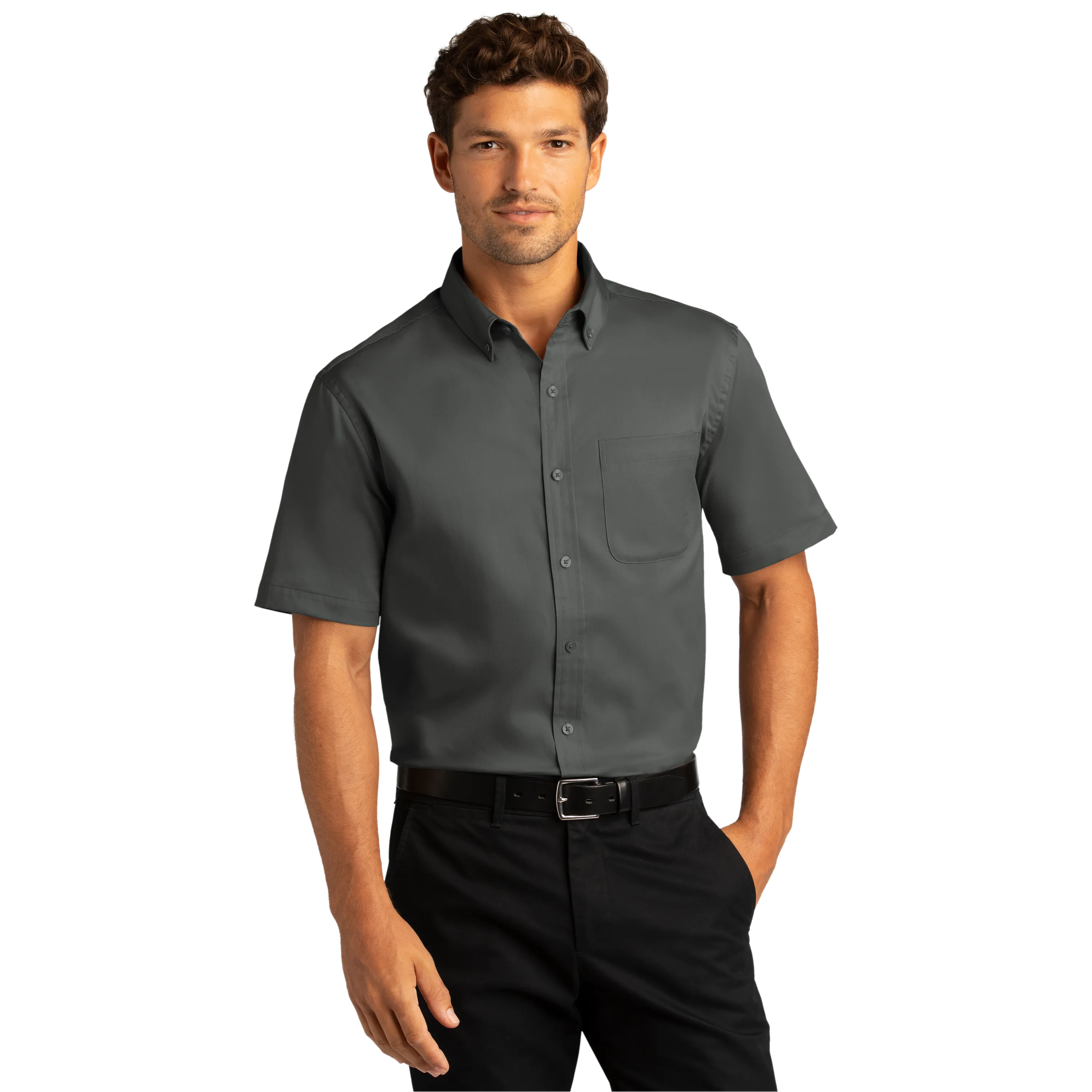 A2215M Mens Short Sleeve SuperPro React Twill Shirt