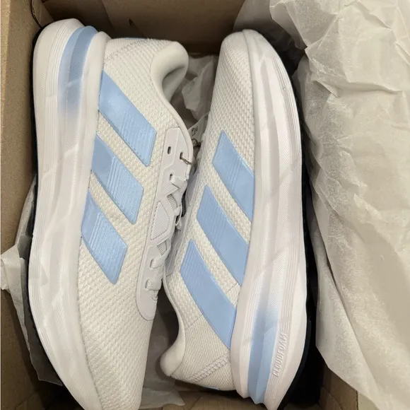 Adidas White and Blue Sneakers