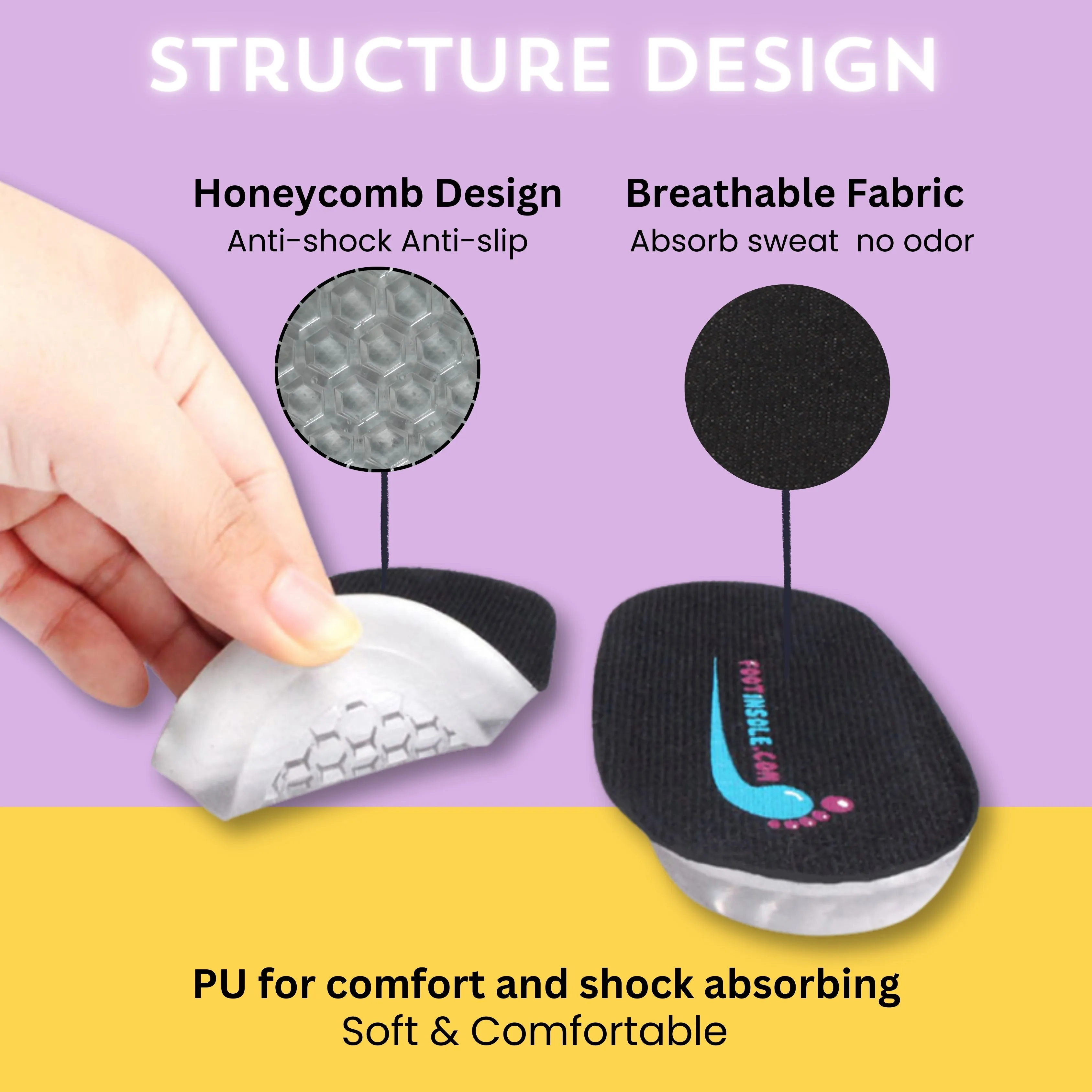 Advanced Silicone Heel Cushion Inserts