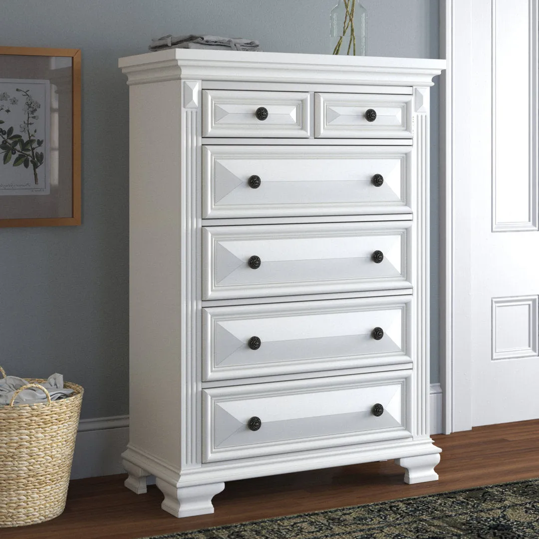 Alauna 6 Drawer Chest Lark Manor™ Color: Antique White