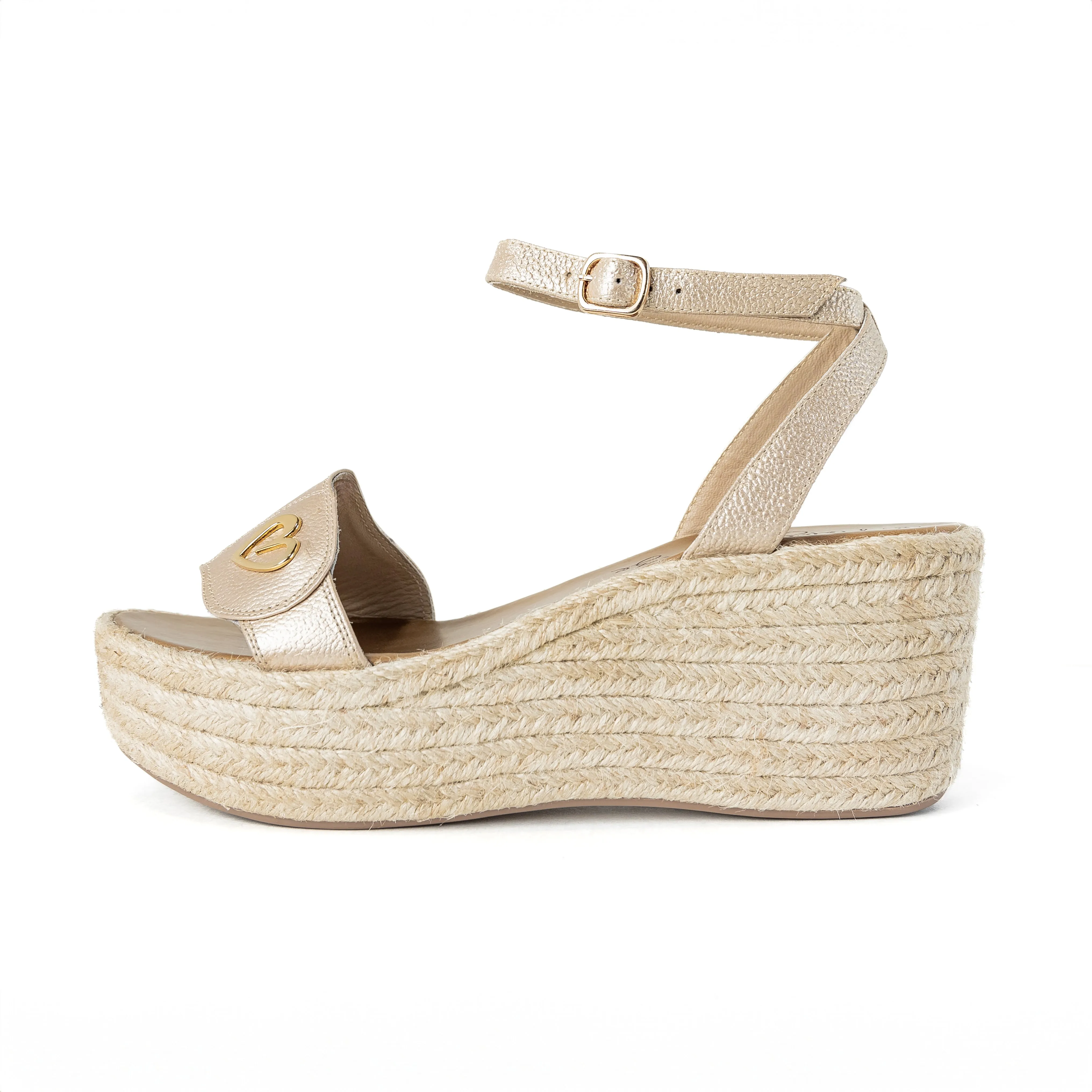 Amy Gold Espadrilles - Low High