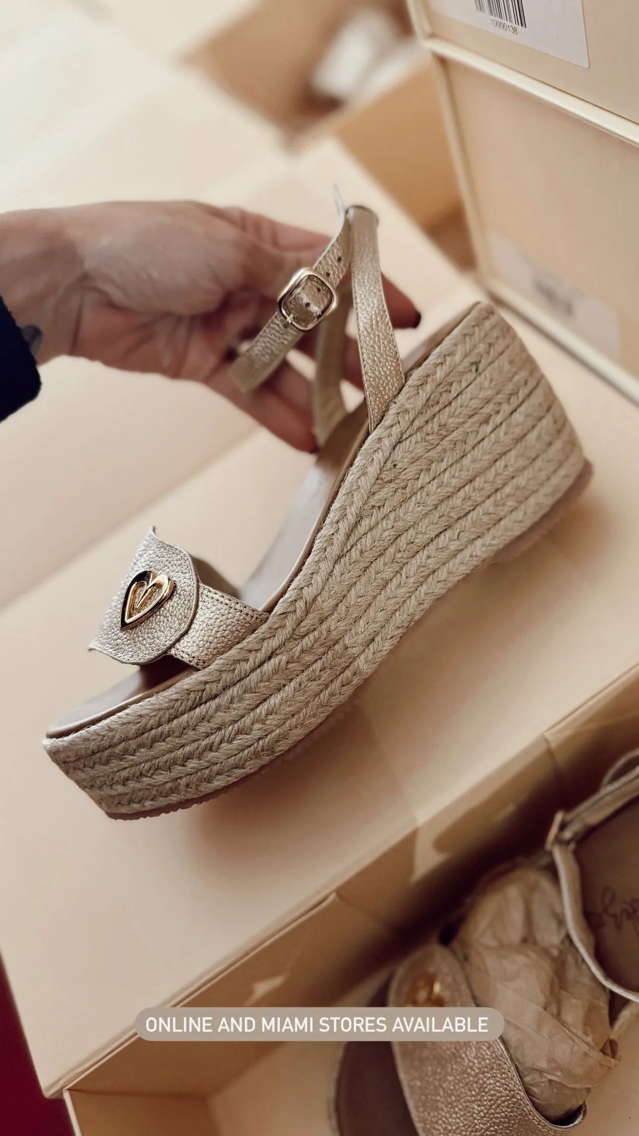 Amy Gold Espadrilles - Low High