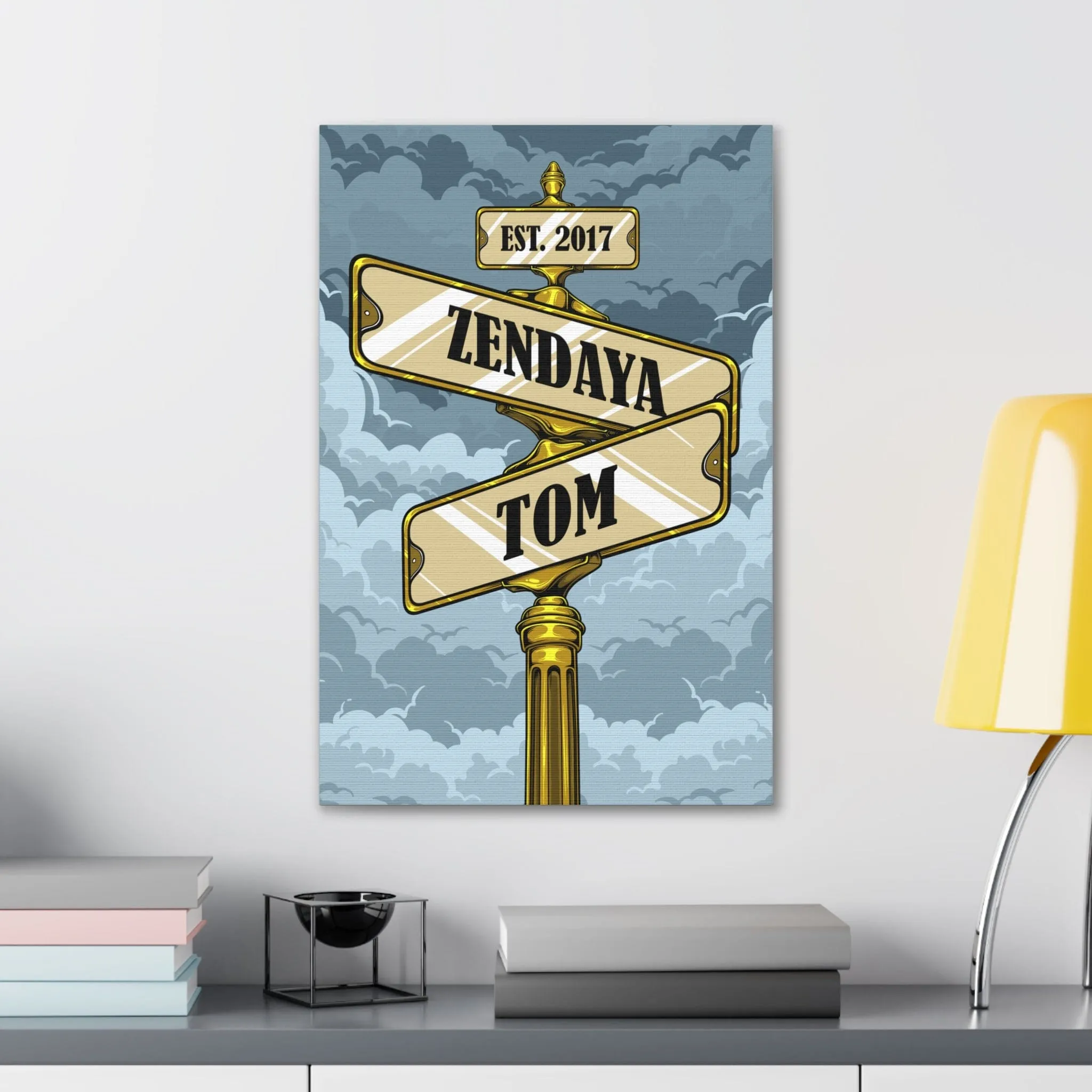 Anniversary Couple Personalized Custom Vertical Canvas - Gift For Husband Wife, Anniversary
