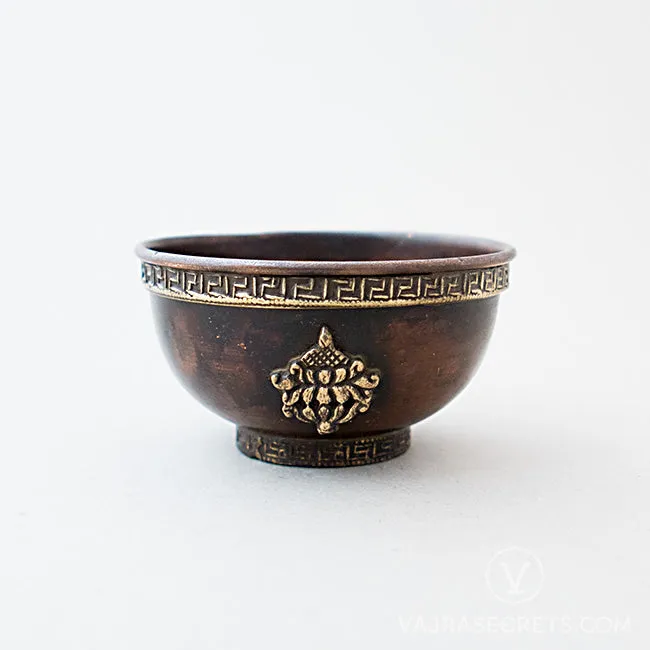 Antique Finish Brass Offering Bowls, 3.5 inch (Set of 7)