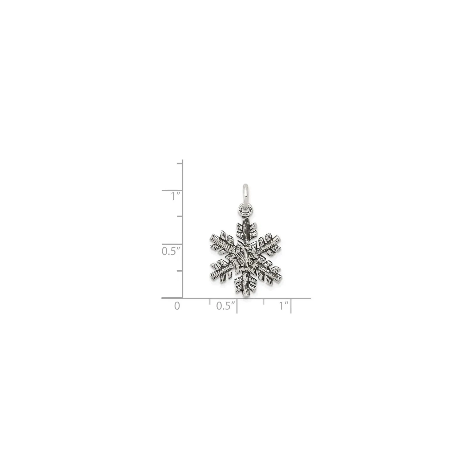 Antique-Finish Snowflake Pendant (Silver)
