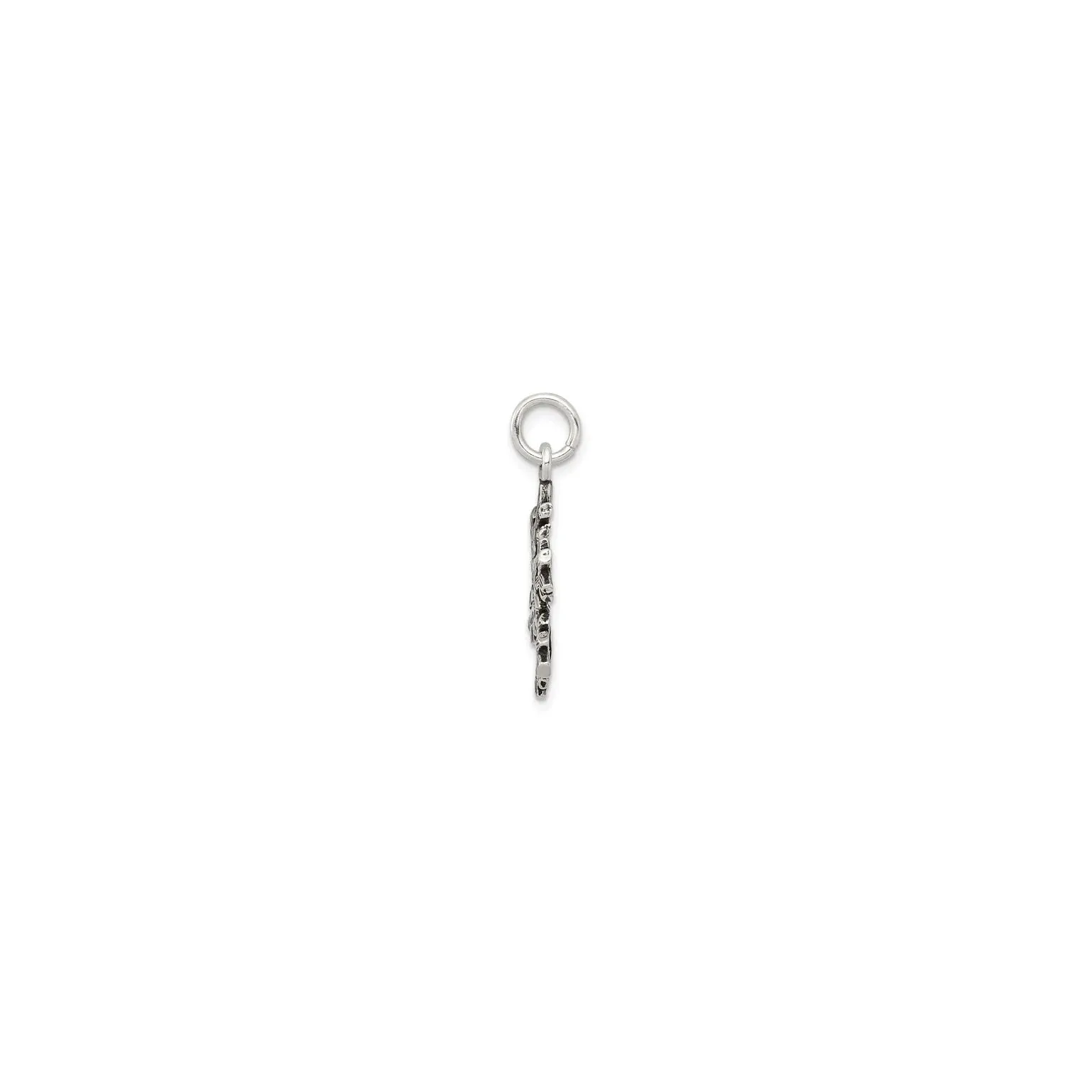 Antique-Finish Snowflake Pendant (Silver)