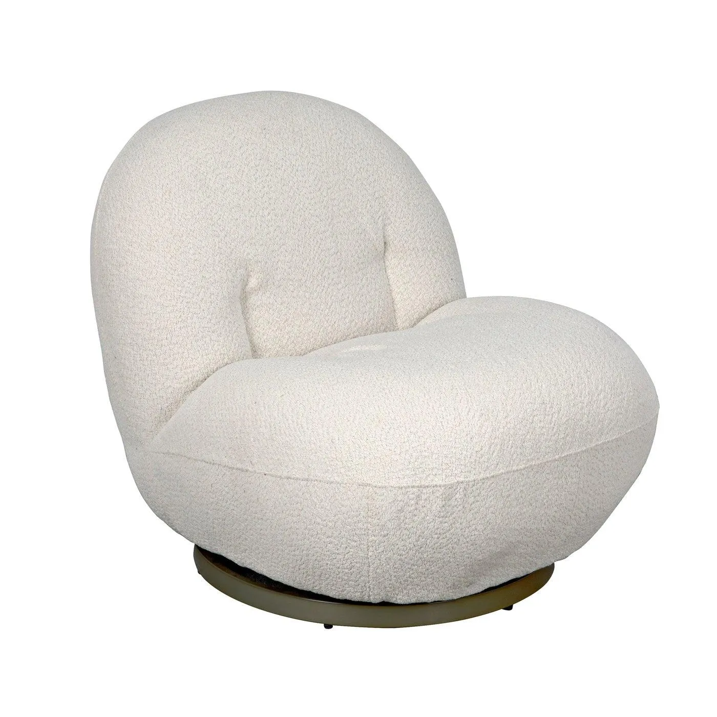 Artemis Swivel Chair, Boucle Fabric