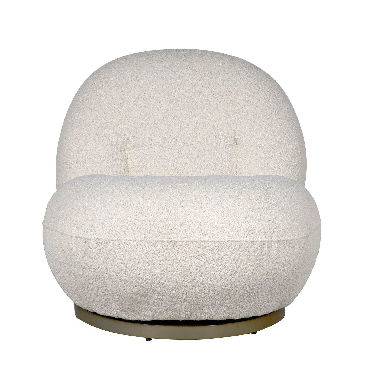 Artemis Swivel Chair, Boucle Fabric