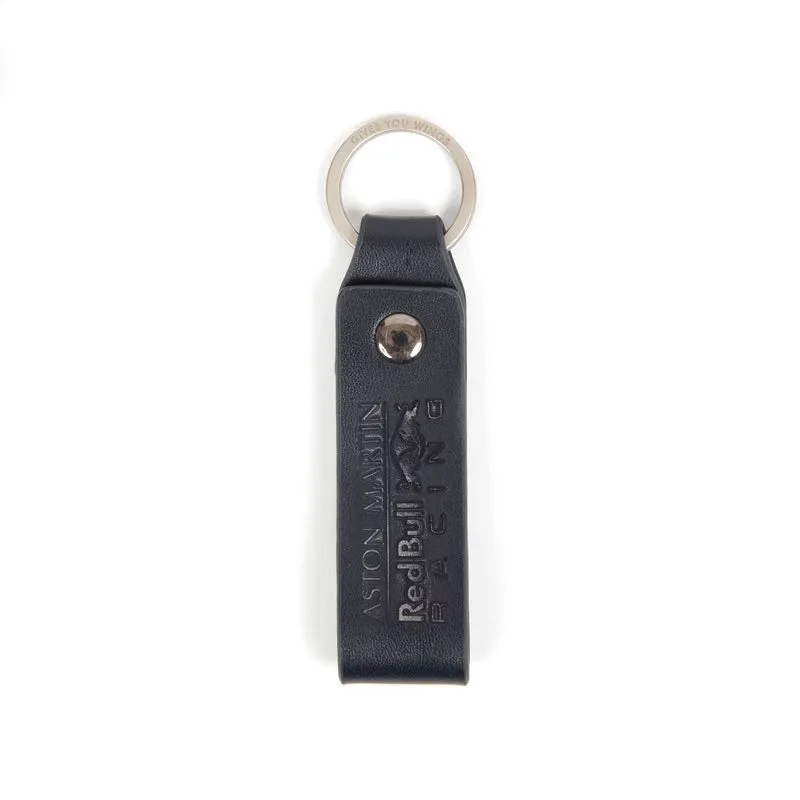 Aston Martin Red Bull Racing Official Merchandise F1™ Debossed Leather Keyring Gift Boxed
