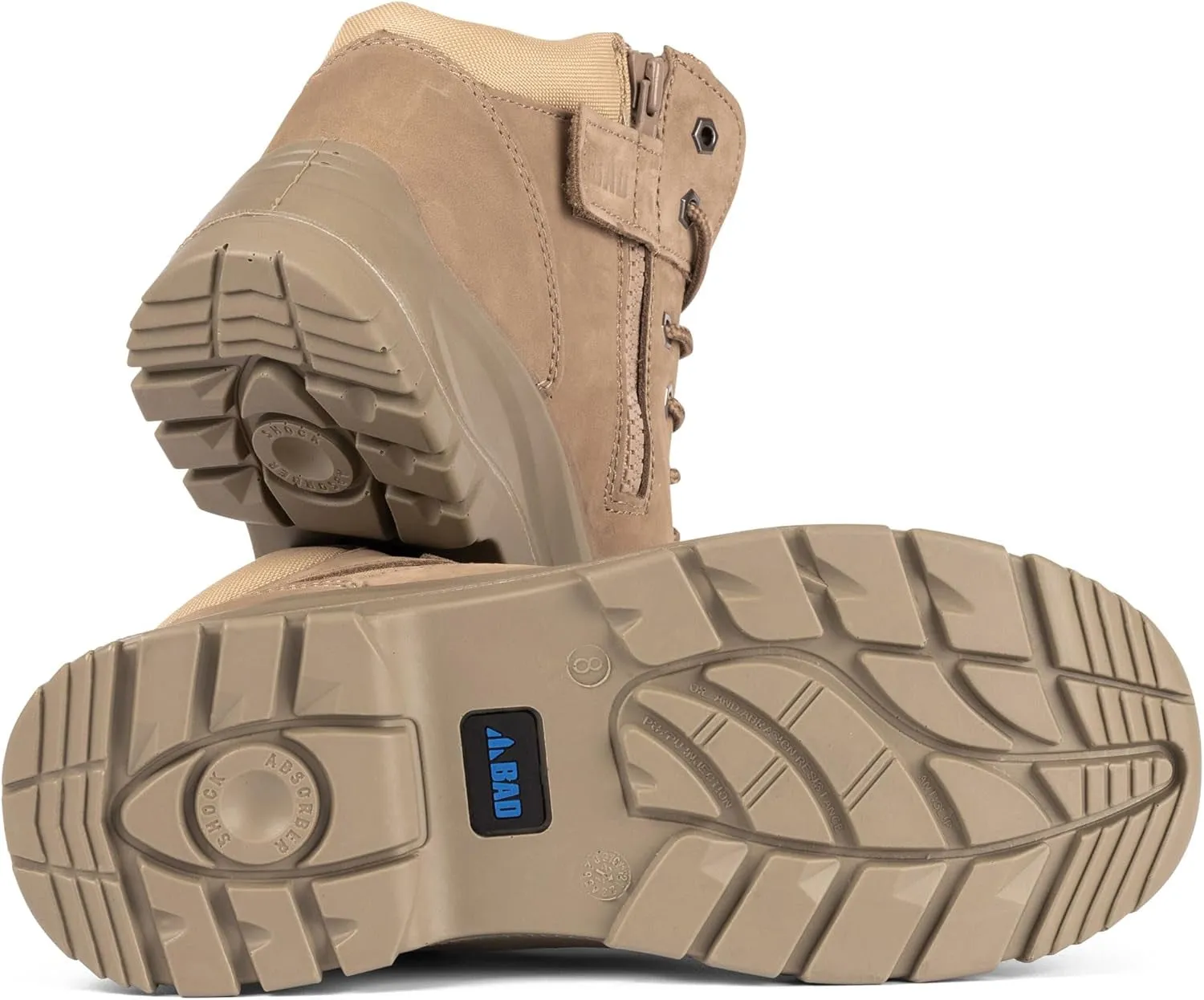 BAD Workwear Unisex Cyclone Side ZIP Tasmanian Leather Work Boots