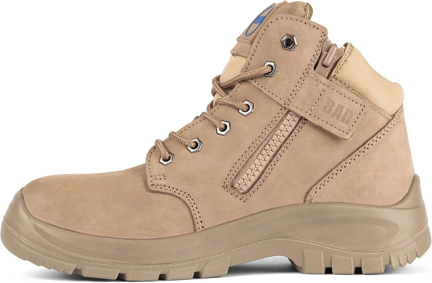BAD Workwear Unisex Cyclone Side ZIP Tasmanian Leather Work Boots