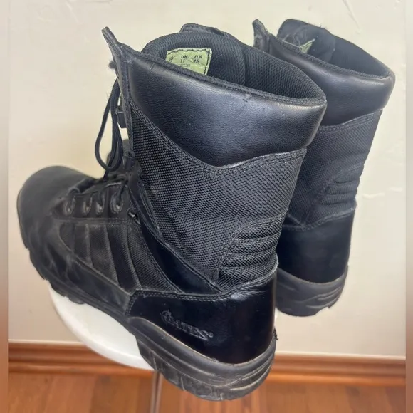BATES Black Leather Combat Boot Lace Up Military Shoe Tactical Men's Size 12