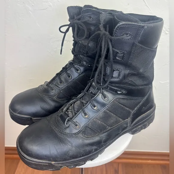 BATES Black Leather Combat Boot Lace Up Military Shoe Tactical Men's Size 12