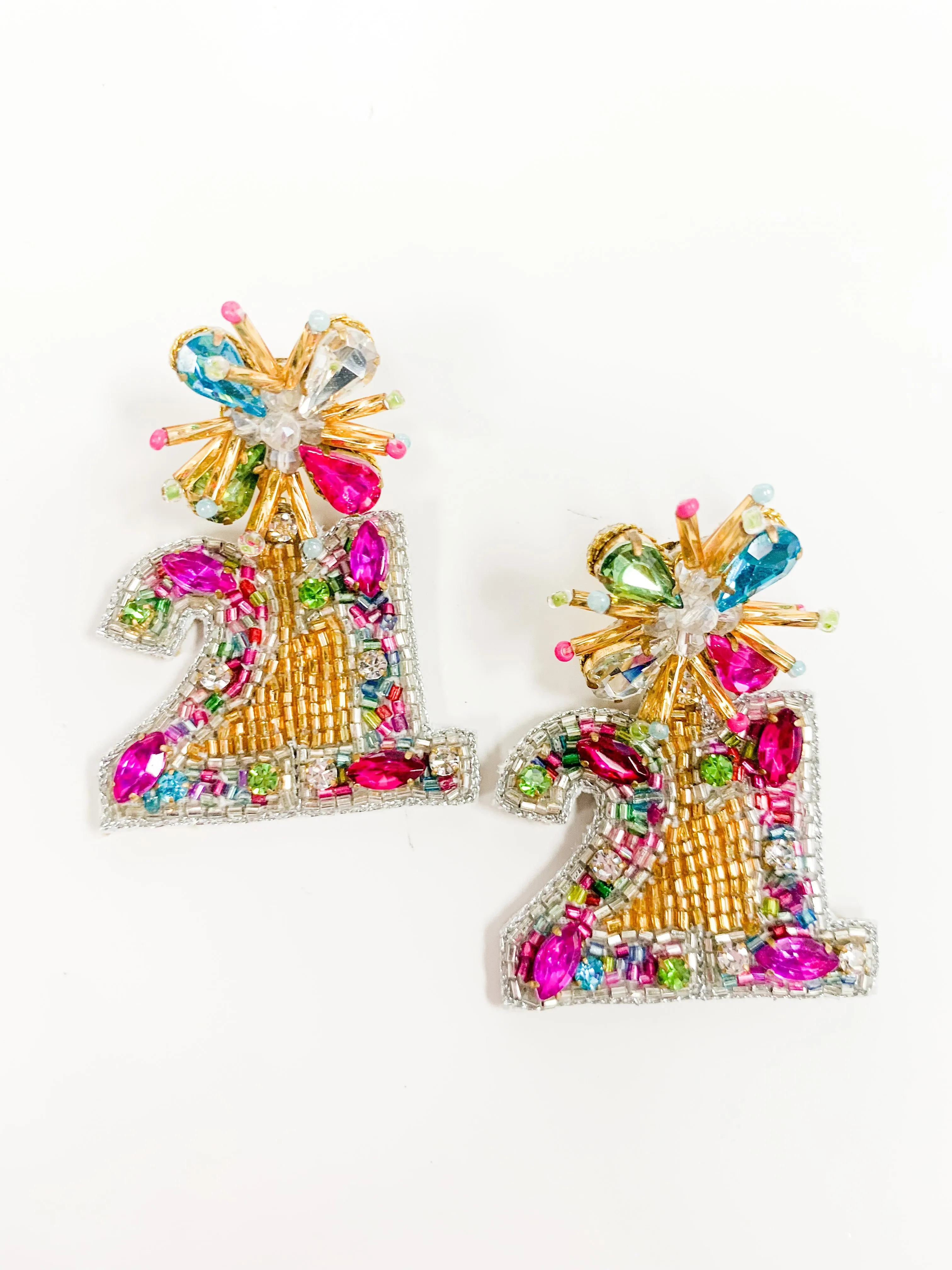 Beaded Birthday Earrings - 21
