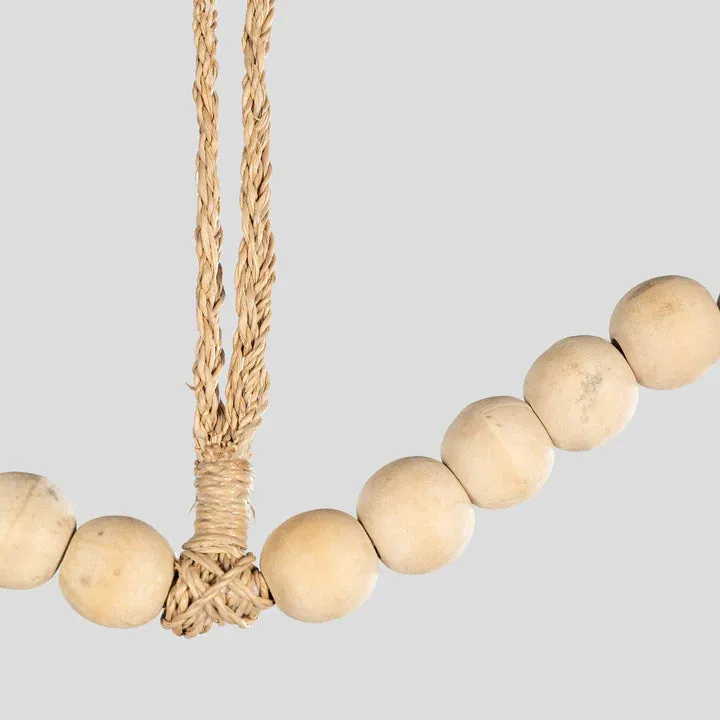 Beaded Heart - Large Natural