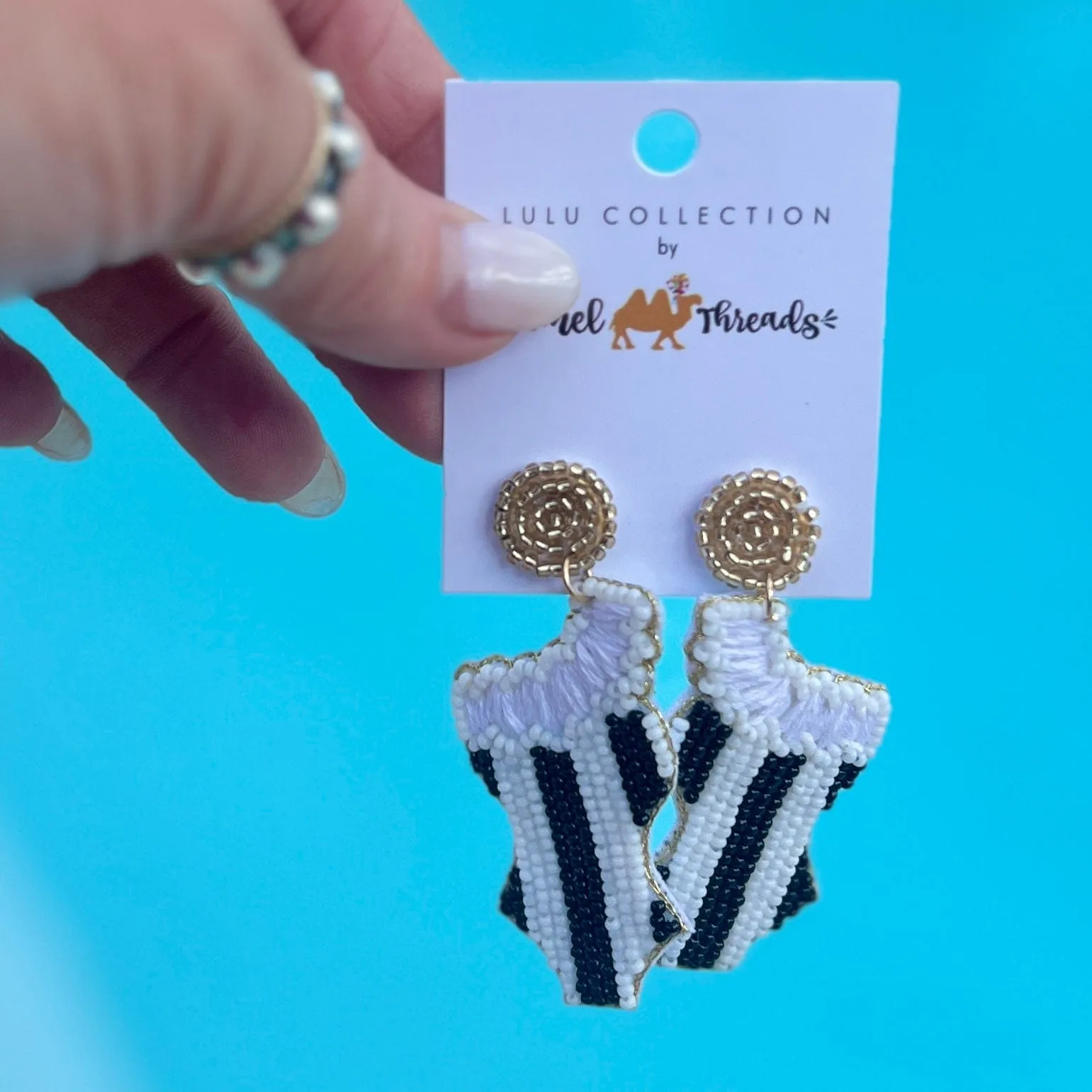 Beaded Swimsuit Earrings