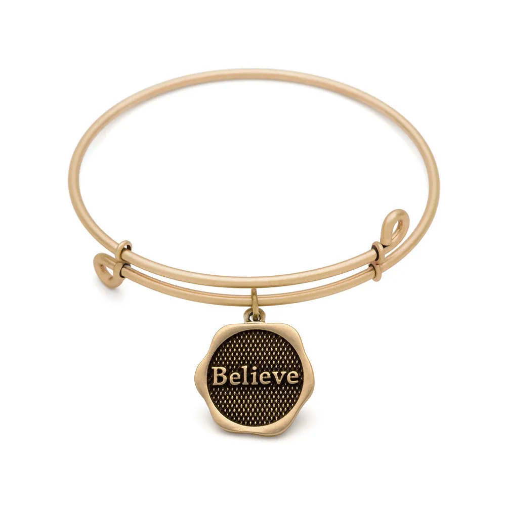 Believe, Bangle Antique Gold Color Finish