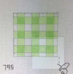 Beth Gantz Designs 120 795LW Gingham, Lime/White