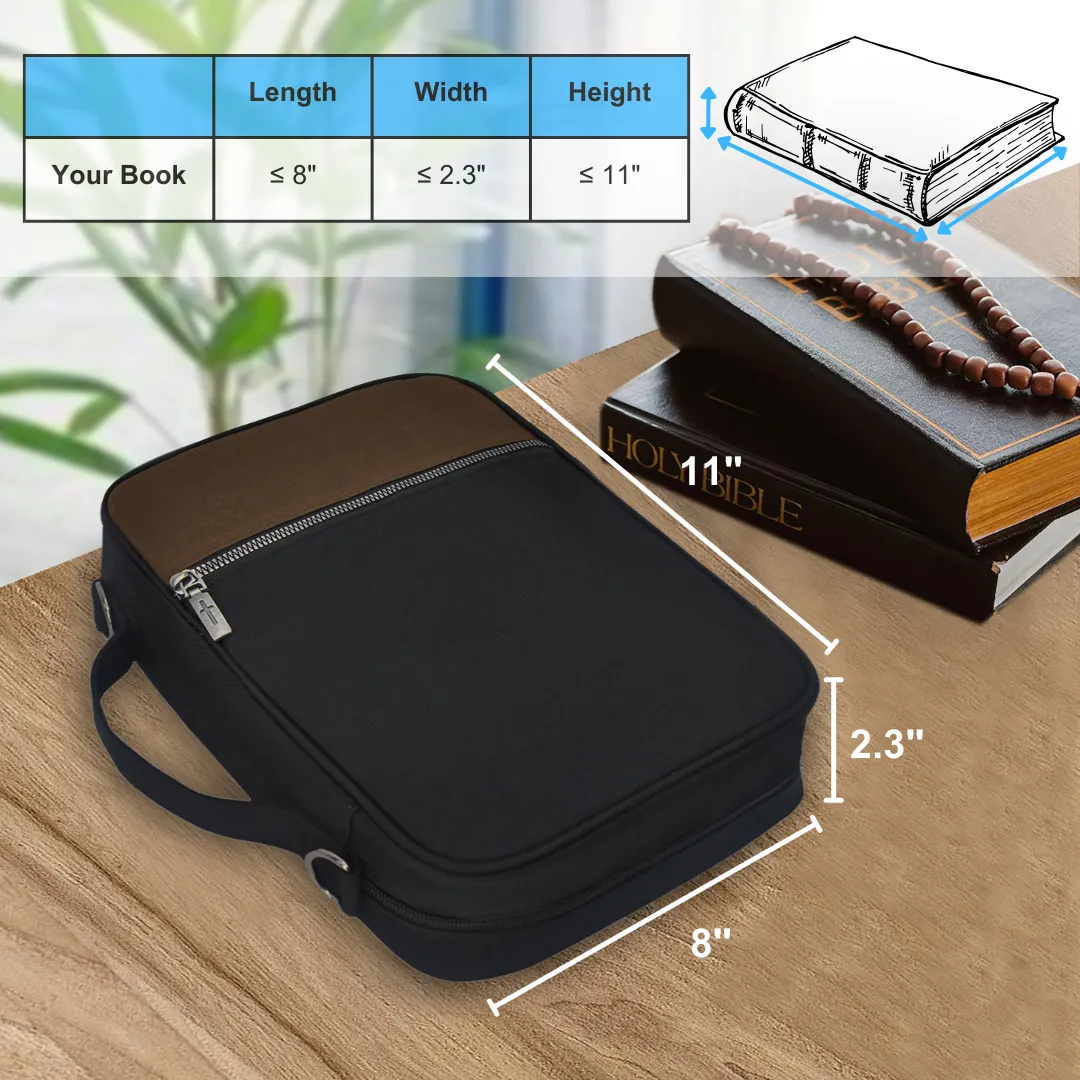 Black and Brown NGIL Canvas Bible Case Cover