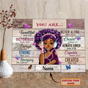 Black Girl - You Are Beautiful - Custom Canvas 1 - Nvc97