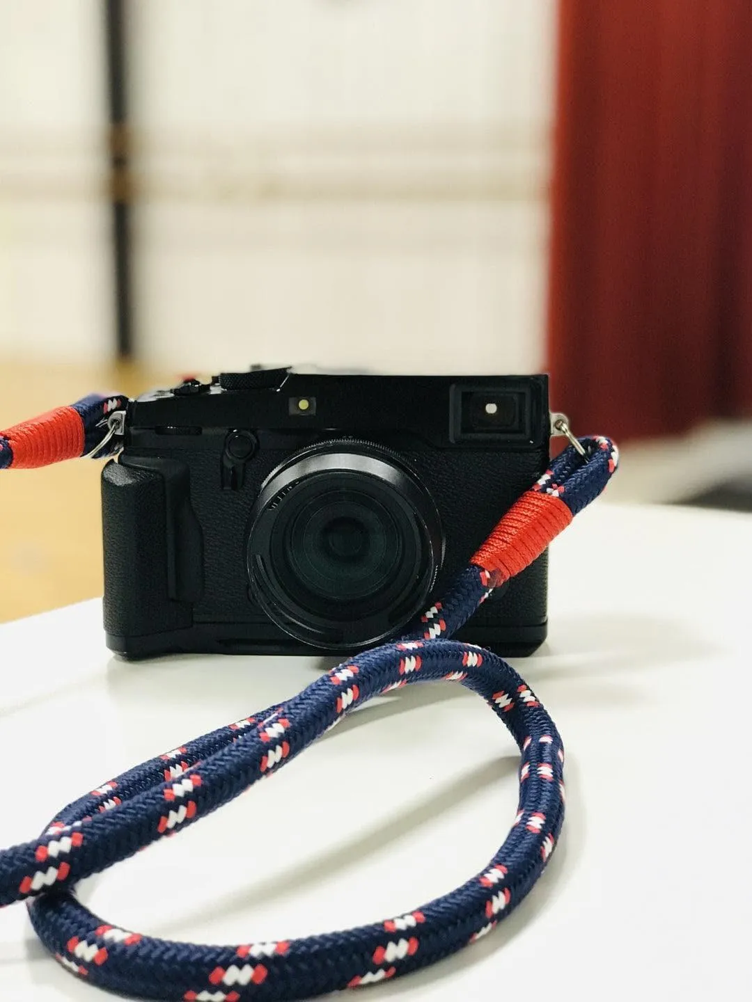 Blue White Red Acrylic Camera Strap