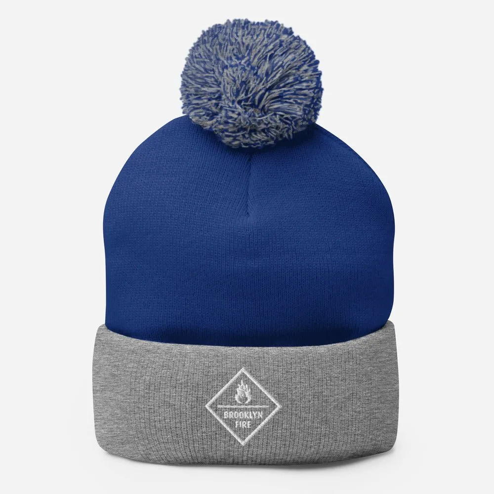 Brooklyn Fire Pom-Pom Beanie