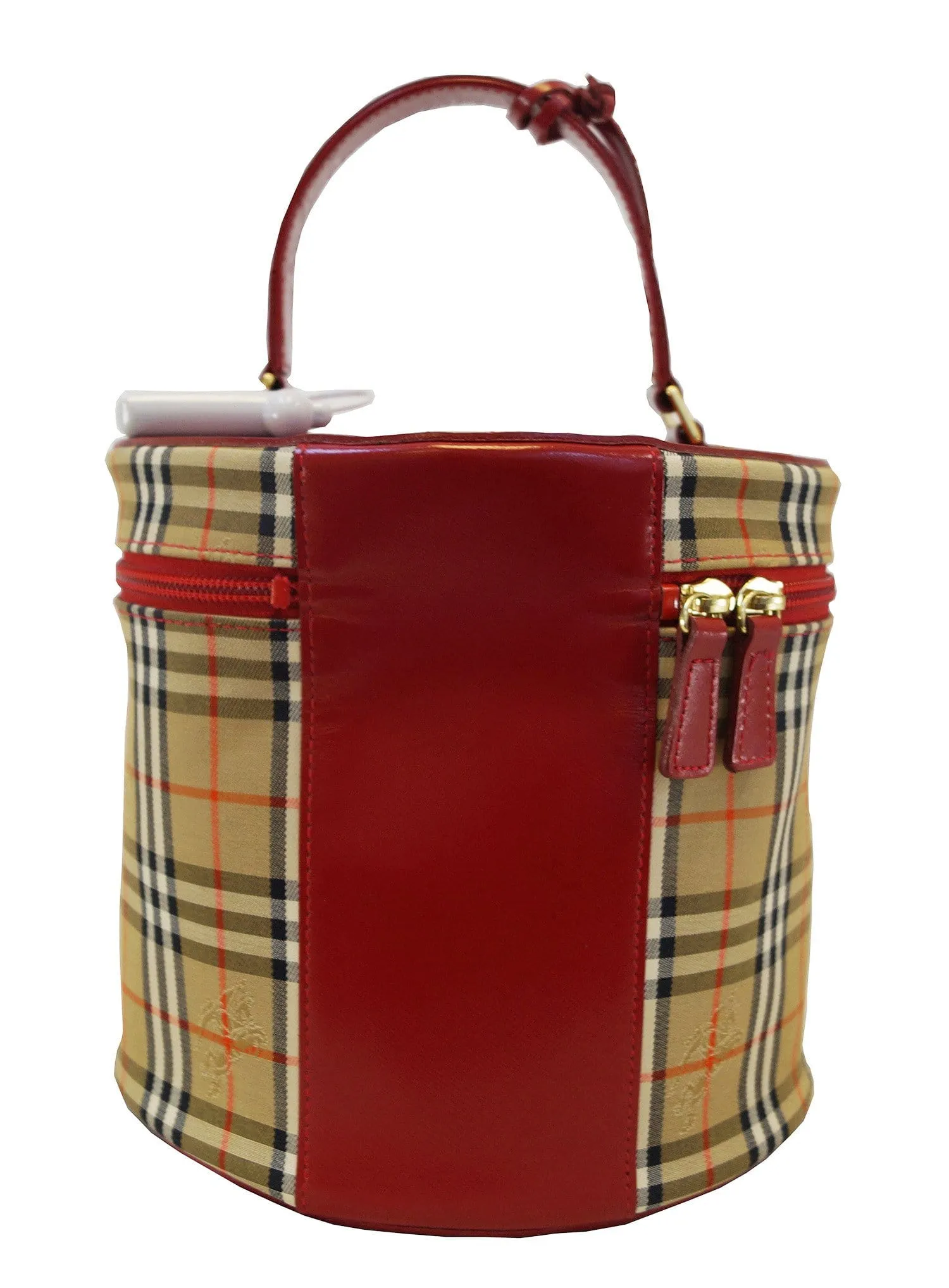 Burberry Nova Check Plaid Pattern Canvas Vanity Bag - Final Call