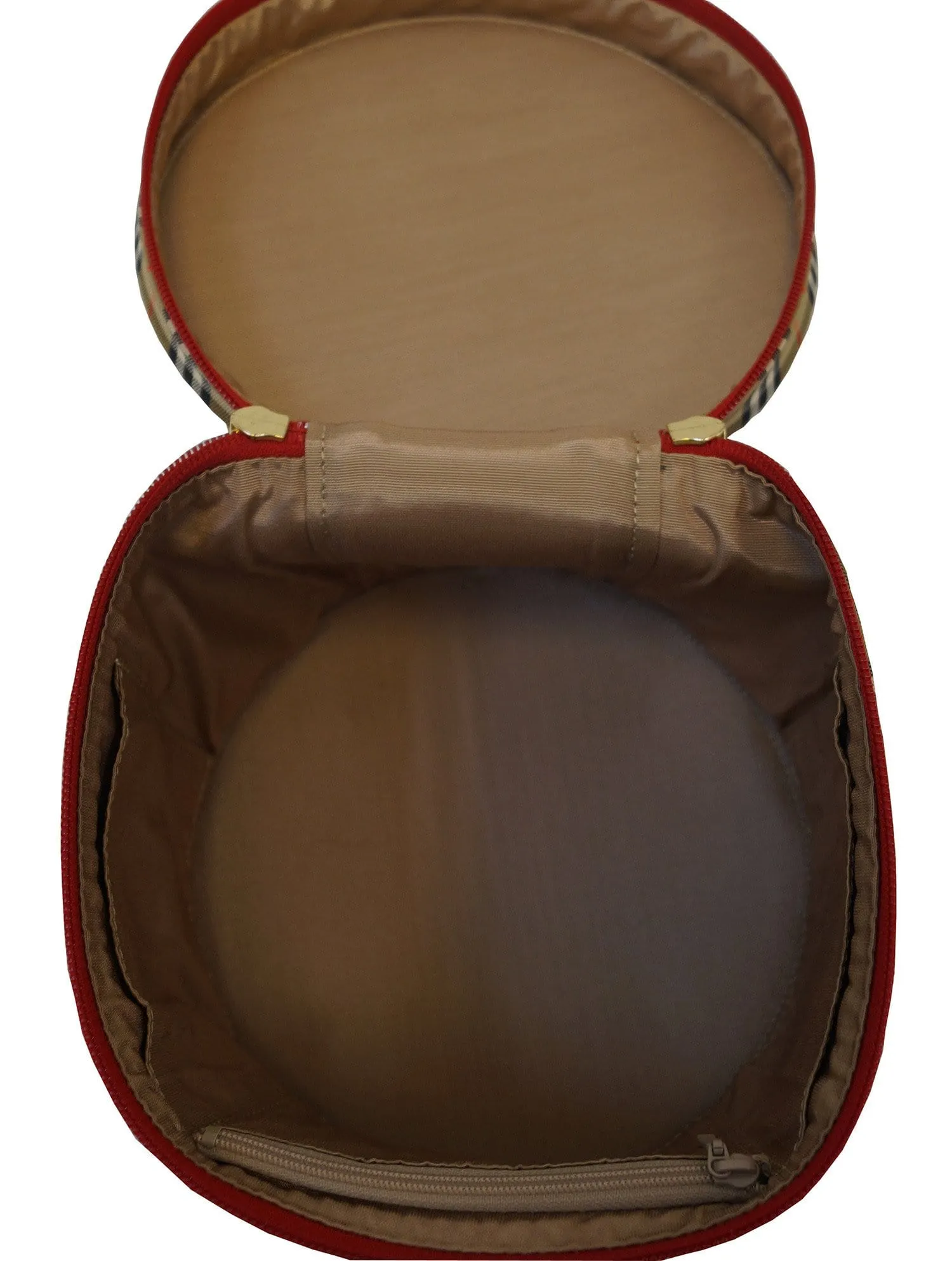 Burberry Nova Check Plaid Pattern Canvas Vanity Bag - Final Call