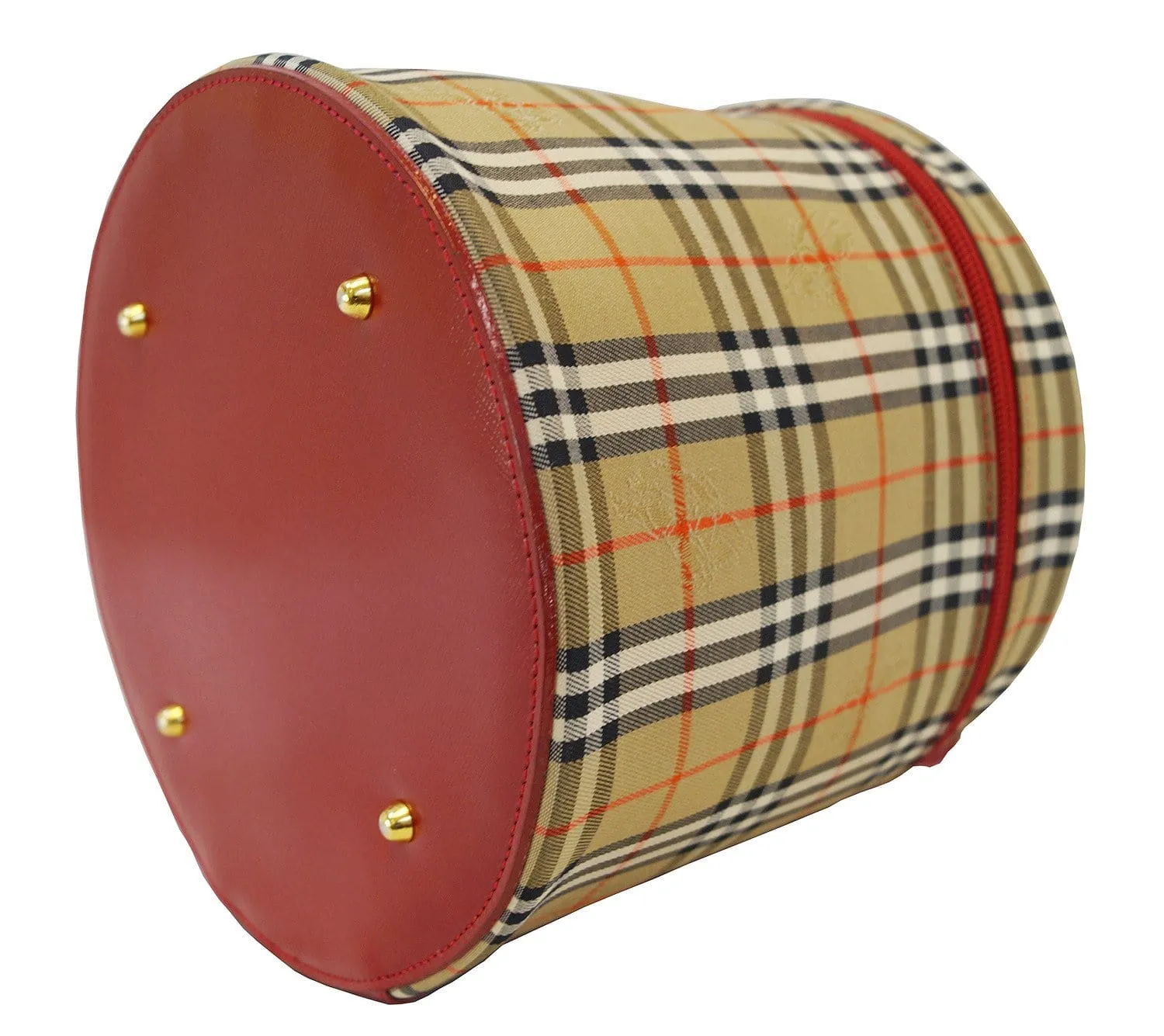 Burberry Nova Check Plaid Pattern Canvas Vanity Bag - Final Call