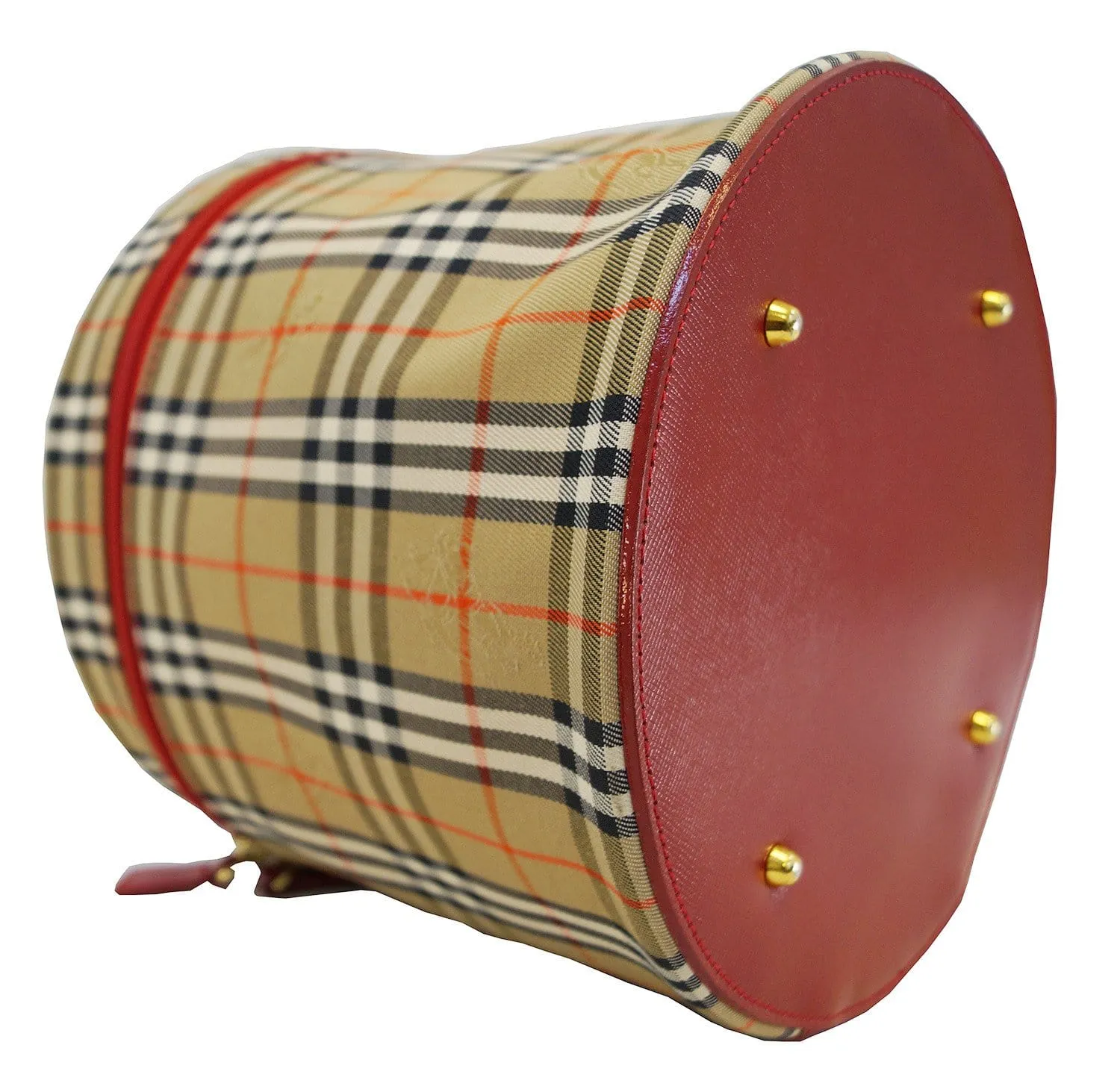 Burberry Nova Check Plaid Pattern Canvas Vanity Bag - Final Call