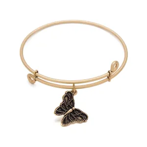 Butterfly, Bangle Antique Gold Color Finish