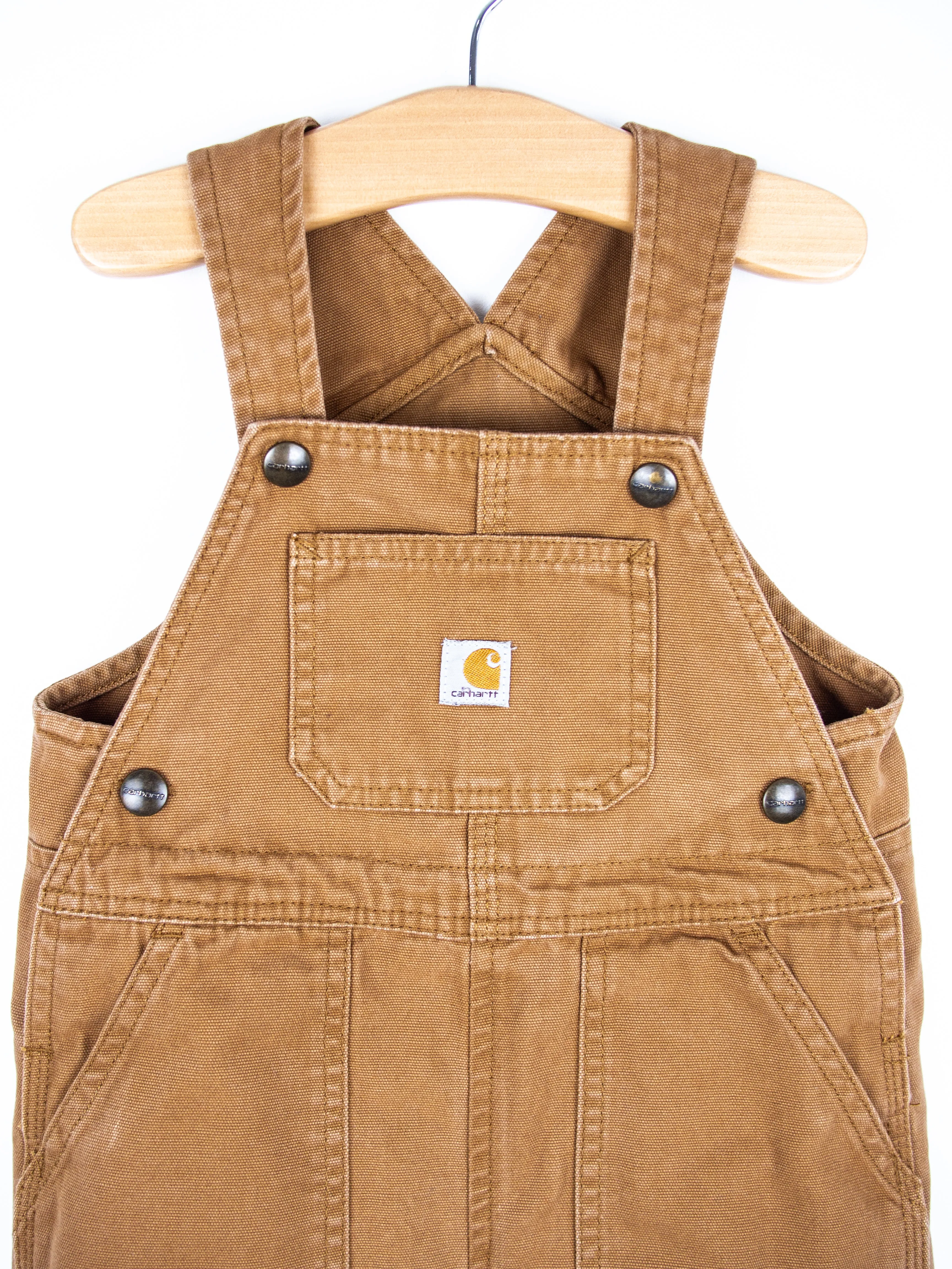 Carhartt Brown Canvas Dungarees - Age 24 months