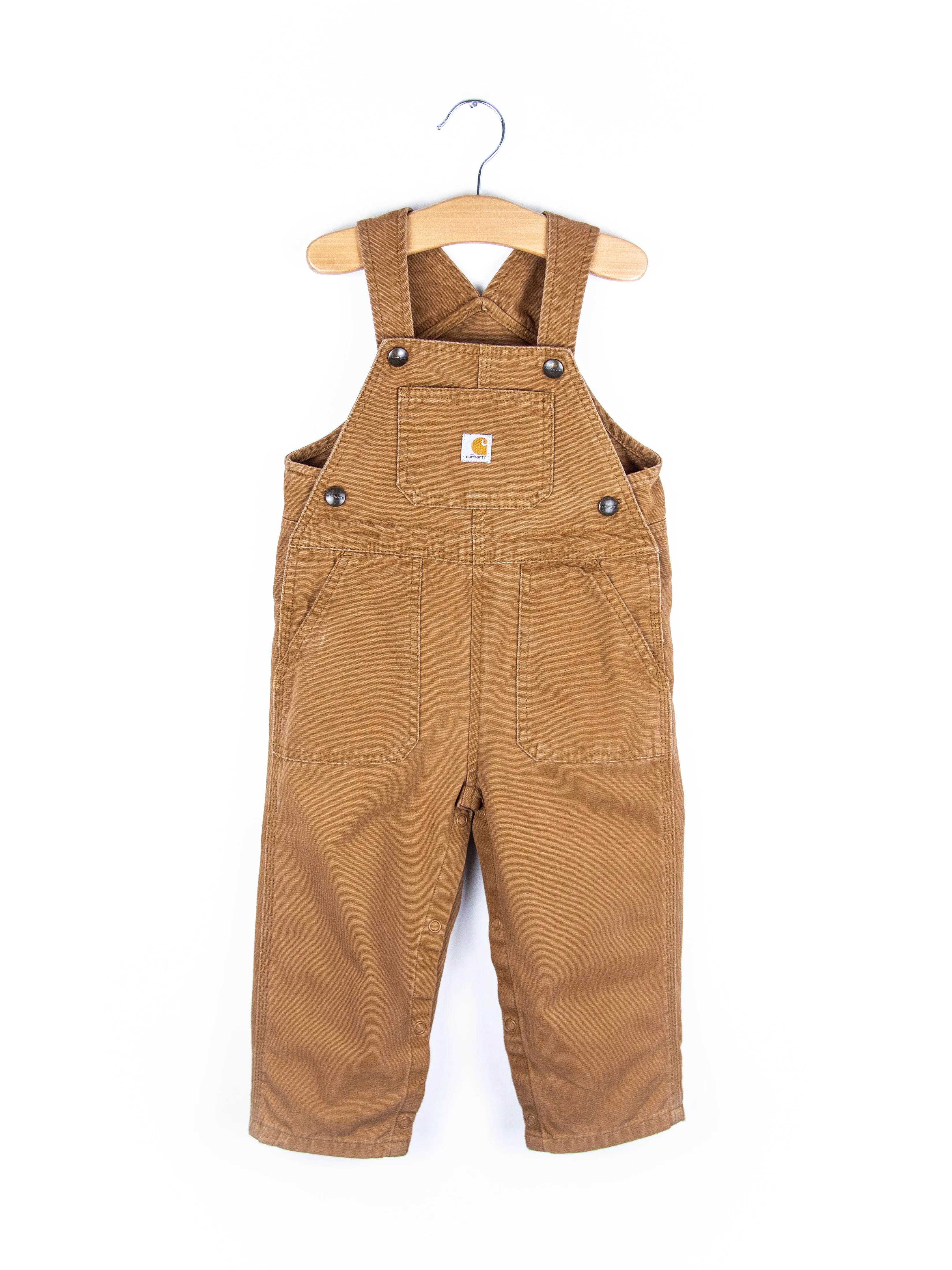 Carhartt Brown Canvas Dungarees - Age 24 months