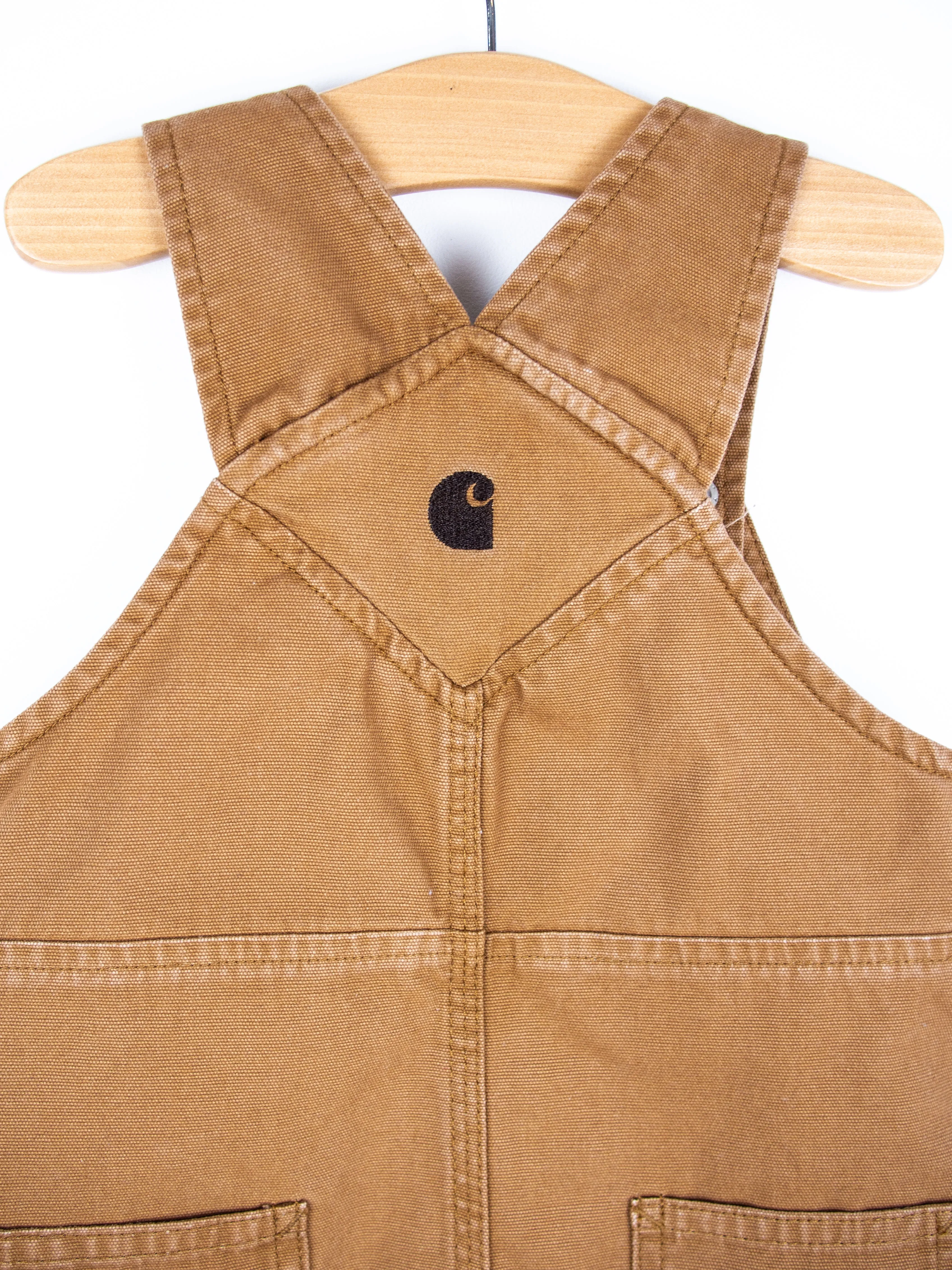 Carhartt Brown Canvas Dungarees - Age 24 months