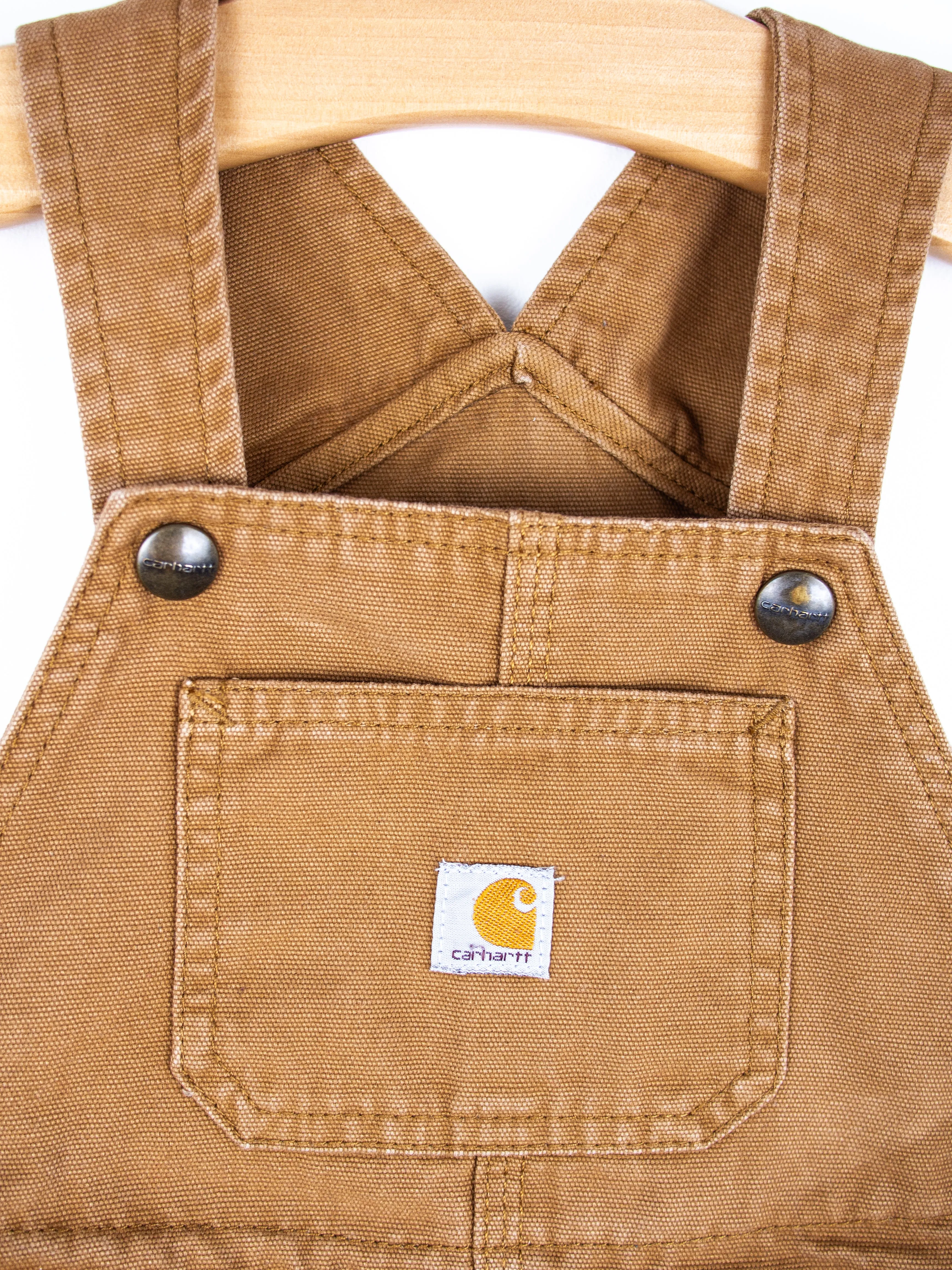 Carhartt Brown Canvas Dungarees - Age 24 months