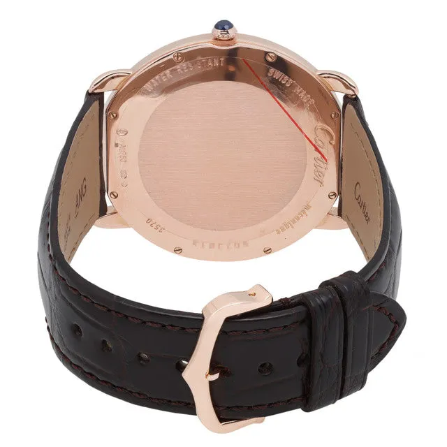 Cartier Ronde Louis 42mm 18K Rose Gold Silver Dial Watch W6801004