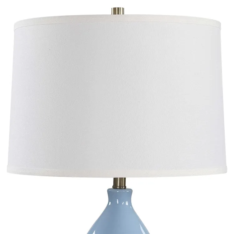 Casa Bella Living Blue Glazed Elegant Table Lamp
