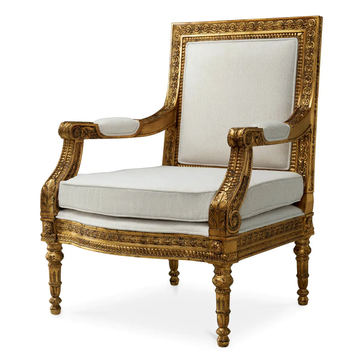 Chair Louis - Antique Gold Finish