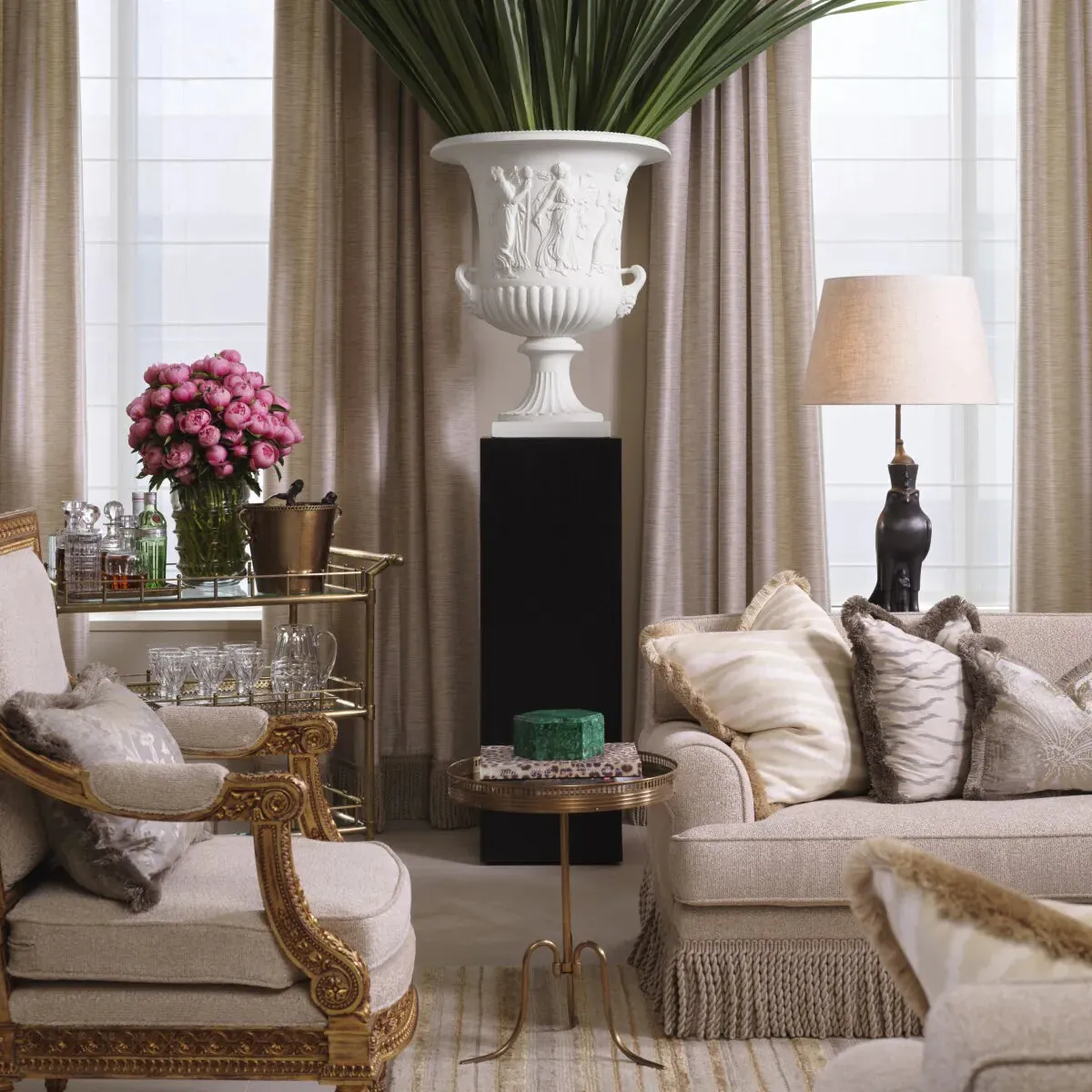 Chair Louis - Antique Gold Finish