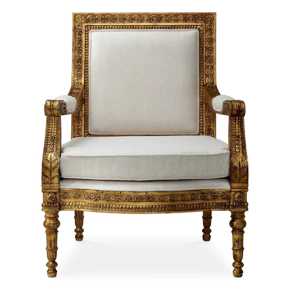 Chair Louis - Antique Gold Finish