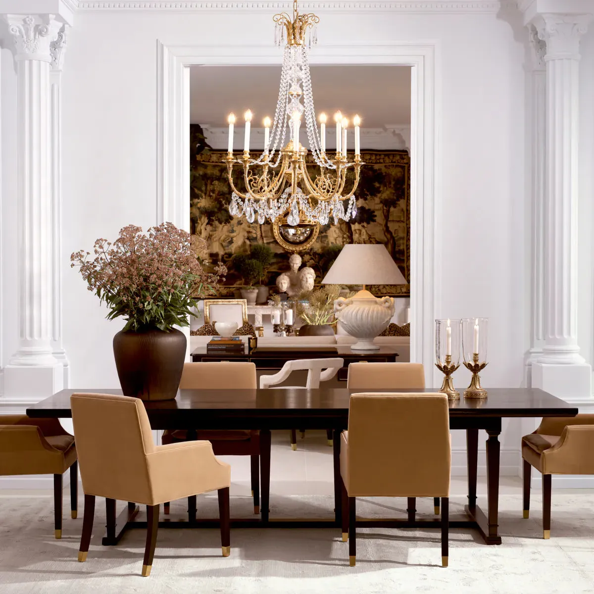 Chandelier Duvaux - Antique Gold Finish